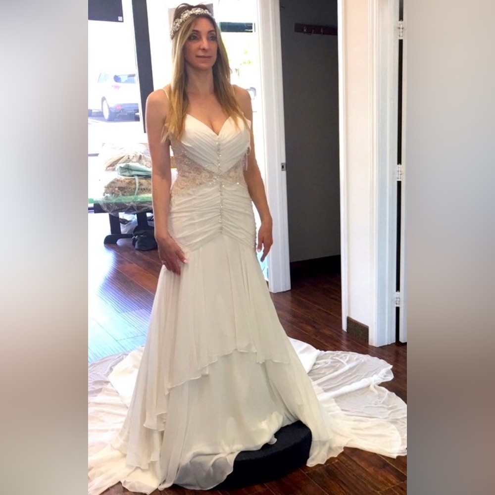 2019 Dennis Basso wedding gown.